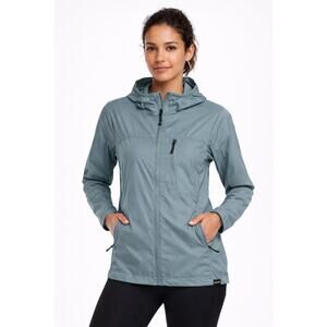Dakine Reserve Full-Zip Windbreaker Jacket Women’s Small Lead Blue Gray